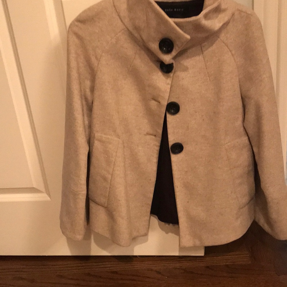 Gray Zara basic coat